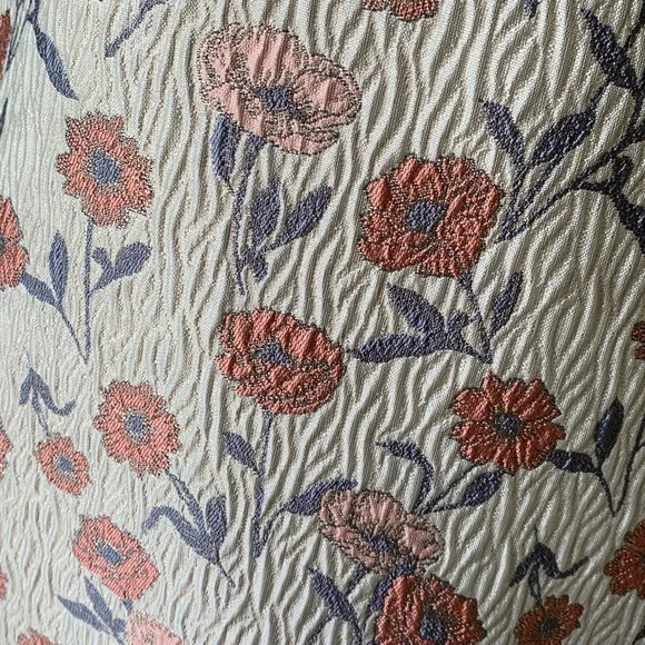 Gal Meets Glam Sz 6P fit n’ flare silver embossed floral dress pink NEW formal - Picture 8 of 17